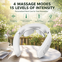 Masseur de cou à impulsions électriques avec chaleur, appareil de massage cervical intelligent, relaxant musculaire du cou rechargeable et portable