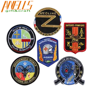 Instrutor emp nimes pro patria vigilante, francesa, gign, gendarmerie peloton, insígnias originais, emblema bordados