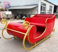 Grande décoration de Noël pour l'extérieur Grand traîneau du père Noël Renne pour l'affichage des vacances Décoration élégante de traîneau de Noël