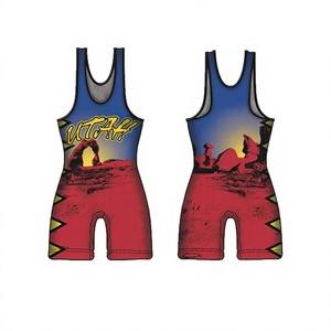 Heat-Transfer Printed Youth Wrestling <b>Singlet</b> for <b>Men</b> with Quick Dry Breathable Fabric OEM Custom Wrestling Uniform <b>Singlet</b> - Product Image 1