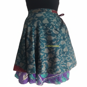 กระโปรงยาวถึงข้อเท้าเมจิกกระโปรงคลุมยาวทำด้วยมือผ้าไหมอินเดีย - Product Image 1