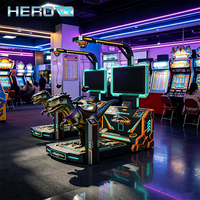 Simulateur de mouvement VR HEROVR Dino Rider, jeu de tir, machine d'arcade compacte pour centre de jeux intérieur