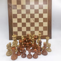 Pièces d'échecs personnalisées Ajedrez, jeu d'échecs de luxe en bois d'ébène et d'olivier tunisien, plateau de jeu en bois, ensemble d'échecs