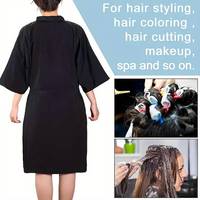 Cape de Coiffure Confortable en Gros, Kimono Imperméable en Polyester, Robe de Salon avec Capes de Barbier pour Clients de Salons de Beauté et Spas