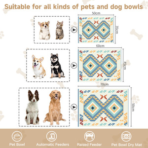 Alfombrilla de goma de barro de diatomeas fácil de limpiar de lujo, alfombrillas antifugas y antideslizantes para alimentación de mascotas para gatos y perros - Product Image 4