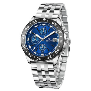 Reloj Benyar para hombre, cronógrafo de cuarzo, correa de acero inoxidable, resistente al agua hasta 50 m, pantalla analógica BY-5198 - Product Image 1