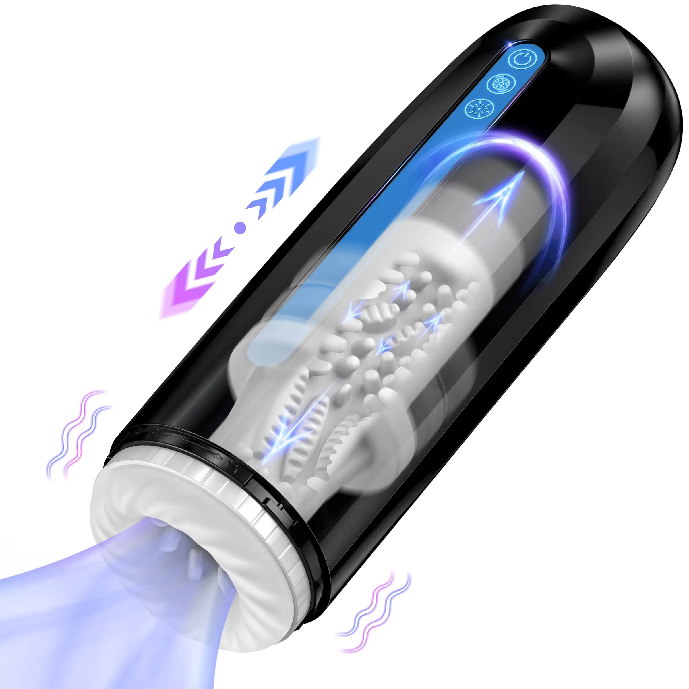 Automatischer männlicher Mastur bator, männliches Sexspielzeug mit 7 Schub-und Vibrations modi Elektrische Taschen muschi, Freisprech-männliches Streicheln Mastu