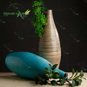 Vase en bambou décoratif durable, design moderne en spirale, écologique et durable, couleur personnalisable pour salon/hôtel - Product Image 5