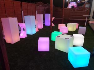 Nhựa vuông cao Bar <span class=keywords><strong>Led</strong></span> Vuông cột cột đám cưới Cocktail bảng hộp đêm sạc <span class=keywords><strong>LED</strong></span> đồ nội thất - Product Image 3