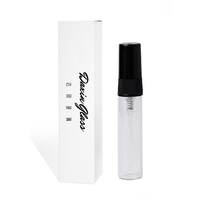 Mini botella de prueba de Perfume, viales de vidrio finos dorados con caja, atomizador de Perfume de 1,5 ml, 2ml, 3ml, 5ml, 10ml