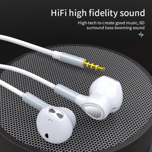 Fabrika Toptan Beyaz 3.5mm Kulak İçi Kablolu Stereo Kulaklık Mikrofonlu ENC Gürültü Engelleme 1.2M Kablolu - Product Image 5