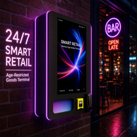 Distributeur automatique de tabac mural avec écran tactile de 32 pouces, vérification d'âge, système sans espèces, SDK activé, conforme ADA, basé sur le cloud