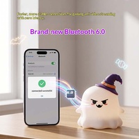 Speaker Halloween Ghost 5.3 TWS Pairing ABS Audio Portabel Dekorasi Baterai Terpasang Tipe-C Meja Luar Ruangan Hadiah