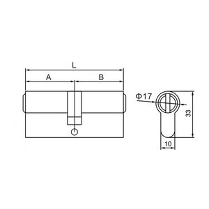 Cylindre de serrure <span class=keywords><strong>à</strong></span> double profil en laiton ignifuge de style européen moderne avec clés pour les portes publiques des bâtiments - Product Image 3