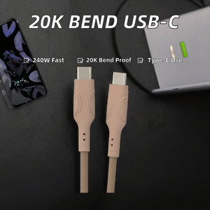 20K Bend Proof <b>USB</b>-C <b>to</b> <b>USB</b>-C <b>Cable</b> 240W Fast Charging Type-C Use TPE Jacket Pure Copper Conductor - Product Image 2