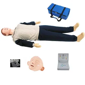 Maniquí de entrenamiento CPR de cuerpo completo avanzado con sistema de advertencia, maniquí de entrenamiento de primeros auxilios