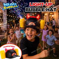 Máquina de Burbujas Eléctrica con Temática de Unicornio/Dinosaurio/Demonio para Niños WANNA BUBBLES, con Luces LED, Soplador de Burbujas, Juguete de Burbujas para Exteriores de Verano