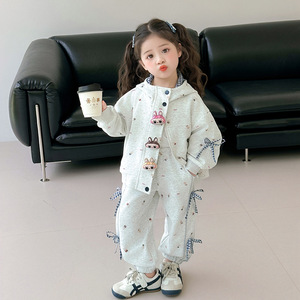 Nouvelle Collection Automne : Ensemble Deux Pièces à Capuche Dessin Animé pour Filles – Sweat à Capuche Adorable + Pantalon de Survêtement à Revers – Tenue Décontractée pour Bébés Filles - Product Image 3