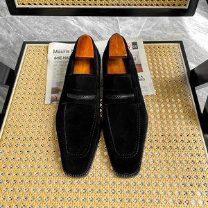 Mocasines de Cuero Genuino para Caballero, Estilo Clásico de Negocios, Diseño Nuevo, Color Negro, Casuales, con Cierre Deslizante, Moda Otoño - Product Image 1
