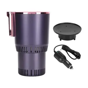 2-in-1 Mini Smart Touch Car Fridge LED Display Warmer And Cooler Cup For Travel Air Cooling Coffee Mug For Car