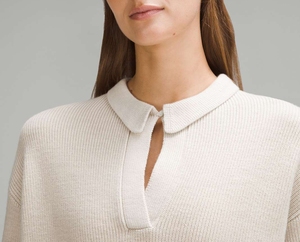 Mùa Thu Đơn Giản V Cổ Dài Tay Áo Màu Rắn Thiết Kế Merino Len Đan Áo Len Cho Phụ Nữ - Product Image 5