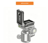 Support d'appareil photo pliable modèle 88229 en aluminium CNC avec plaque à dégagement rapide compatible Arca, logo OEM gravé au laser, fixation pour trépied