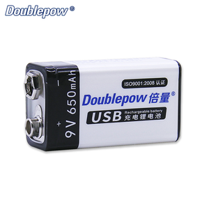 Công suất cao 9V 650mAh USB C Li-ion có thể sạc lại 650mAh <span class=keywords><strong>Lithium</strong></span> 9V pin - Product Image 5