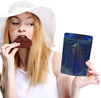 Sachet Doypack Bleu Mat Personnalisé Anti-humidité Qualité Alimentaire en Aluminium Composite pour Bonbons et Emballages Plastiques