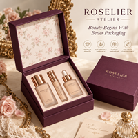 Boîte à couvercle articulé en carton recyclable, étui cadeau rigide pour emballage de maquillage, fabrication sur mesure
