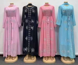 Abiti da donna all'ingrosso stile <span class=keywords><strong>palazzo</strong></span> con stampa, lacci, maniche a lanterna, gonne a pieghe, abiti retrò da ballo grandi da donna - Product Image 1