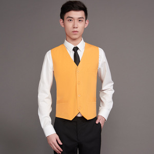 Chaleco Retro Personalizado con Logotipo al por Mayor, Chaleco <span class=keywords><strong>de</strong></span> Un Solo Pecho para Camareros <span class=keywords><strong>de</strong></span> Restaurante - Product Image 6