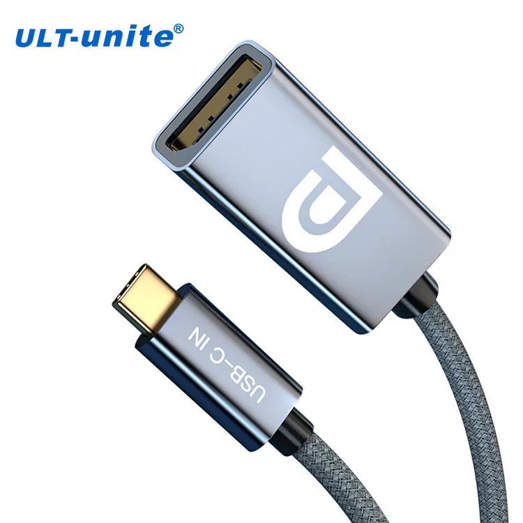 ULT-unite USB 3.1 Usb Type-Cオス-ディスプレイポートメス10Gbps 8k @ 60HZHD認定ケーブルアダプター