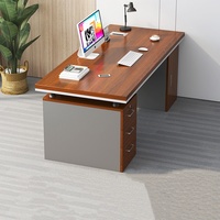 Bureau d'ordinateur simple avec serrure à tiroir Bureau d'étude pour étudiants à domicile avec espace d'écriture confortable pour chambre ou bureau à domicile