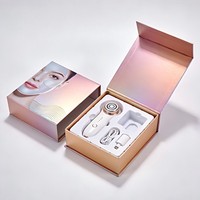 Boîtes d'emballage magnétiques personnalisées pour produits de beauté, boîtes pour instruments de massage facial, boîtes cadeaux rigides en deux parties pour articles électroniques et cadeaux