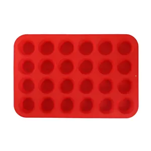 6-cell12-cell24-cell Silicone Cake Tools Food Grade Bread Baking Pan Oven Round Muffin Cup Baking Mold Silicone Cake Molds