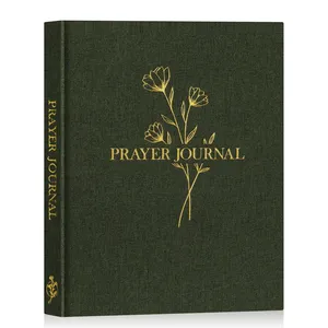 Cuaderno de Oración Cristiano Personalizado con Tapa Dura de Lino, Encuadernación en Espiral, Hojas Sueltas, Planificador con Versículo Bíblico - Regalo - Product Image 3