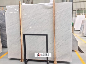 Trung Quốc Tiếp Nhận Bàn Khách Sạn Phòng Khách Tường Tiêu Chuẩn Lớn Tường Cầu Thang Gạch Sàn Chứng Khoán Trắng Carrera Carrara Đá Cẩm Thạch Tấm - Product Image 3