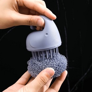 Cleaning Ball Household Kitchen Dishwashing Can Not Lose <b>Wire</b> Nordic Dishwashing <b>Brush</b> Pot With Handle <b>Brush</b> Pot Steel <b>Wire</b> - Product Image 3