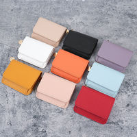 2025 nouveau Style court mignon Compact femmes porte-monnaie en cuir PU organisateur de documents