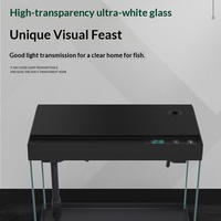Chauffe-eau pour aquarium avec humidificateur intégré, aquarium en verre intelligent, écologique, de bureau, petit, ultra-transparent, pour usage domestique