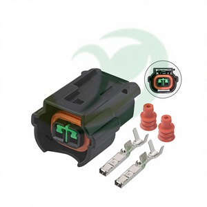 على استعداد للسفينة في الأسهم إيفاد سريع PU465-02127 الإناث 2 دبوس فوهة التوصيل للماء السيارات موصل سالب 936139-1 - Product Image 1