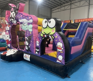 <span class=keywords><strong>Castillo</strong></span> hinchable inflable de 4,5x5 metros, nuevo diseño 2025, casa de salto para niños con tobogán a la venta, casa de rebote de gatito con temas para niñas - Product Image 3