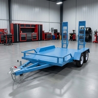 Remorque utilitaire à plateau plat personnalisée à double essieu avec dimensions réglables