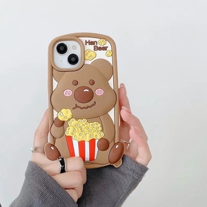 Oksilicone Ốp điện thoại silicon hoạt hình 3D dễ thương Ốp bảo vệ toàn thân cảm ứng mềm Ốp chống sốc - Product Image 2