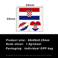 Autocollants de visage de fête de vacances, vente en gros, autocollants de visage pour fans de match de football, drapeau de joie, autocollants de tatouage de haute qualité