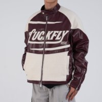 Blouson Bomber Homme Hiver Personnalisé Haute Qualité en PU avec Broderie et Patchwork, Coupe Boxy, Fermeture Éclair, pour Moto