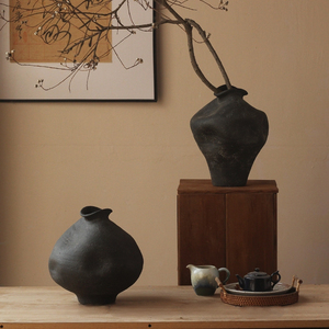 P180 Vase en céramique rural de bureau Offres Spéciales Ornements Artisanat Minimaliste Vintage Home Irregular Spot Vase Vintage en céramique - Product Image 6