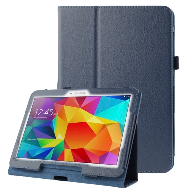 Litchi Texture Flip Leather Tablet Cover Case with Holder for Samsung Galaxy Tab 4 10.1 / T530
