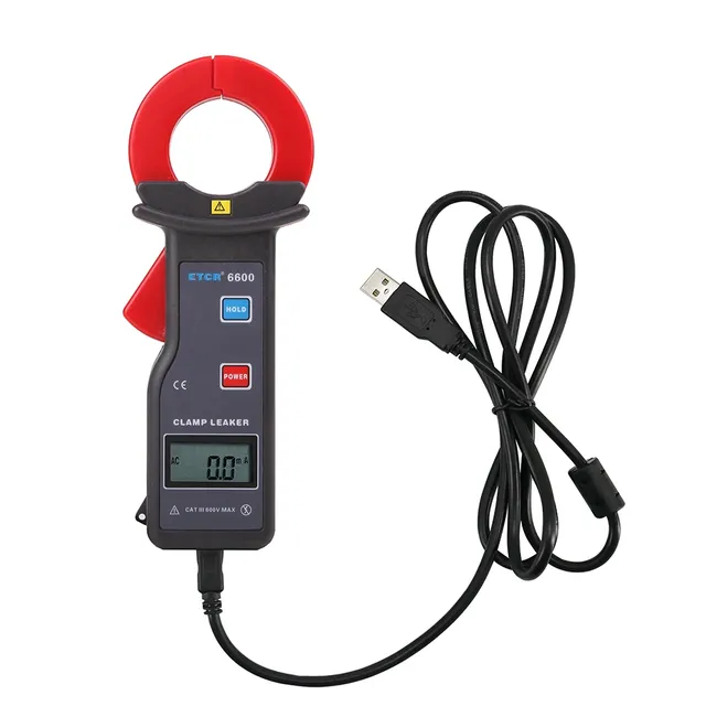 VLUUKE ETCR6600 High Sensitivity High Accuracy Professional Multifunction Digital Clamp Meter 0.1mA Resolution 600A Range