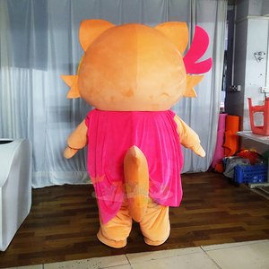 Disfraz de Mascota de Gato Naranja Personalizado, Traje de Personaje de Dibujos Animados Estilo Superhéroe para Adultos, Cabeza de Espuma EVA, para Fiestas de Halloween, Navidad y Eventos - Product Image 4